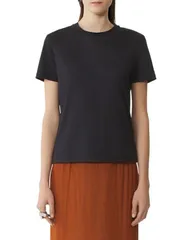 ランバン レディース トップス シャツ コットン Lanvin Cotton TShirt with Ribbon Detail Black ブラックのサムネイル