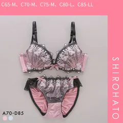 【SHIROHATO公式】【正規品・新品】サンエイ 脇高 ブラック ブラセット ABCD 脇肉 谷間 盛り はみ肉すっきり 脇寄せ ブラジャー ショーツ セット 美胸 SANEI(C65-M、C70-M、C75-M、C80-L、C85-LL)