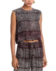 ベラダール レディース トップス シャツ クロップド Bella Dahl Button Back Cropped Top Asilah Textured Printのサムネイル