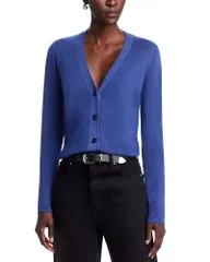マジェスティック レディース アウター ニット・セーター Vネック カーディガン Majestic Filatures V Neck Cardigan Blue Moon ブルーのサムネイル