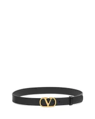 ヴァレンティノ レディース アクセサリー ベルト レザー Valentino Garavani Valentino Belt H 30 Womens Black Leather Belt Black ブラック