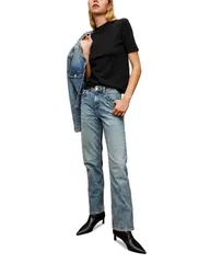 レイルズ レディース ボトムス デニムパンツ ジーンズ Rails Topanga High Rise Studded Waistraight Jeans in Desert Sky Desert Sky