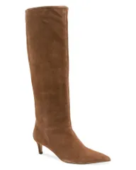フリーピープル レディース シューズ ブーツ・レインブーツ ヒール Free People Womens Kikitten Heel Boots Tan Suede タンのサムネイル