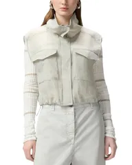 ピンコ レディース アウター ベスト PINKO Vest Pearl Grey パールのサムネイル