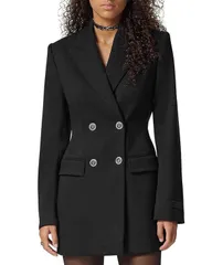 ヴェルサーチ レディース アウター ジャケット・ブルゾン オープンバック ジャケット Versace Open Back Double Breasted Jacket Black ブラックのサムネイル