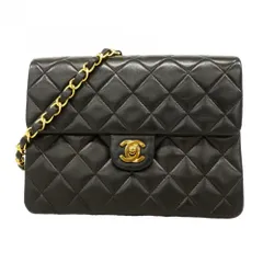 シャネル(Chanel) シャネル ショルダーバッグ ミニマトラッセ Wチェーン ラムスキン ブラック レディース