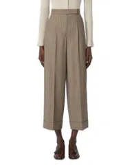 マックスマーラ レディース ボトムス カジュアルパンツ ウール Max Mara Mxmmanetta Wool Pinstripe Pants Hazelnut Brown ブラウン