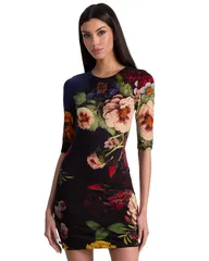 アリスアンドオリビア レディース トップス ワンピース ミニ Alice and Olivia Delora Mini Dress Magic Garden Gradient