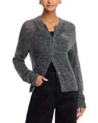 マザー レディース アウター カーディガン セーター MOTHER The Crop Cardigan Sweater Gray グレーのサムネイル