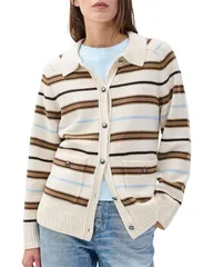 ラグアンドボーン レディース アウター カーディガン ウール rag bone Peggy Wool Oversized Cardigan Ivory Multi アイボリーのサムネイル