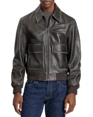 テッドベーカー メンズ アウター ジャケット・ブルゾン レザー Ted Baker Whistler Leather Jacket Brown ブラウンのサムネイル