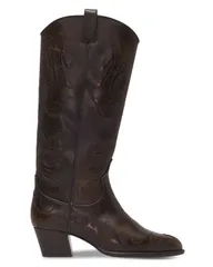 マージュ レディース シューズ ブーツ・レインブーツ レザー Maje Womens Leather Cowboy Boots Brown ブラウン