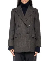 ザディグ エ ヴォルテール レディース アウター コート ウール Zadig Voltaire Miew Chevron Wool Blend Coat Dark Chocolate チョコレートのサムネイル