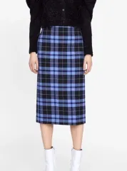 ZARA チェック ペンシルスカート