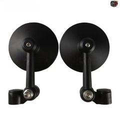 電動自転車用 2個入り ユニバーサル調整可能 オートバイ用バックミラー クリア アルミ合金製サイドミラー ミラーステム