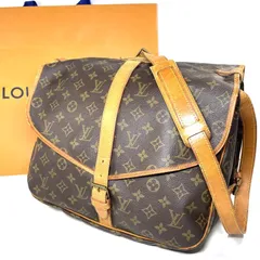 【本物】ルイ ヴィトン ショルダーバッグ ソミュール 35 Saumur 35 モノグラム M42254 LOUIS VUITTON 斜め掛け