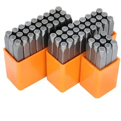 TOMMYFIELD 刻印 レザークラフト 刻印セット 数字 アルファベット 初心者 財布 大文字 小文字 オレンジ [オレンジ]