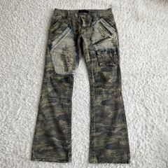 パンツ MIDAS archive camo coating flare pants 00s midas cargo camouflage pants archive - メルカリ