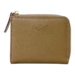 ☆ Greige ☆ Genuine Leather Short Wallet lafiel Lafiel Wallet Genuine Leather Mini Wallet Purse Wallet Women's Wallet Mini Small Accessory Case Leather Easy to Access Compact Small Small Women's Men's Anti-Skimming Function Unisex