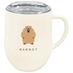 ☆ レアアニマルマーモット ☆ ステンレスマグ 320ml マグカップ フタ付 蓋付き ステンレスマグカップ 保温 保冷 コーヒーカップ 320ml 約 350ml ステンレスマグ おしゃれ ミリミリ かわいい 食器 コップ ギフト 雑貨 大人可愛いのサムネイル