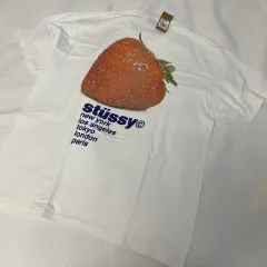 STUSSY ストロベリー 半袖 Tシャツ 白 XL