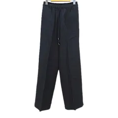 イエナ IENA イージーパンツ 36 紺系 ネイビー センタープレス 無地 シンプル サイドポケット