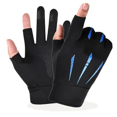 【新品】 [SCOLORKI] メンズグローブ 春夏用 冷感手袋 薄手 UVカット 日焼け止め 指出し 2本切り 滑り止め スマホ操作 ストレッチ 速乾性 釣り サイクルグローブ 運転用 通勤 通学 レディース 0