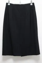 Christian Dior クリスチャンディオール 膝丈 タイトスカート ウール100％ ヴィンテージ サイズ9 ブラック系 4-N115/1/NP