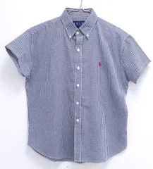 RALPH LAUREN ボタンダウンシャツ XL ブルーチェック柄 4-P110/1/NP