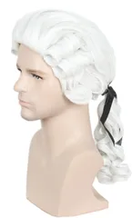 Linfairy 白 王様 コスプレ 耐熱ウイッグ かつら コスチューム 変装仮装用ウィッグ 専用ネット Cosplay Wigのサムネイル