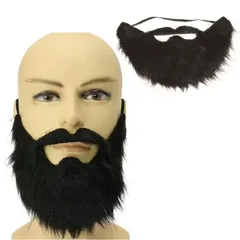 [HAMILO] つけ髭 あご髭 リアル コスプレ 仮装 男女兼用 パーティー 髭コスチューム 2個セットのサムネイル