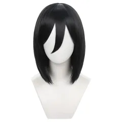 Sizuuenn 進撃の巨人 ミカサ アッカーマン ウィッグ 耐熱 コスプレ かつら 専用ネット イベント ハロウィン 文化祭 撮影用 変装用