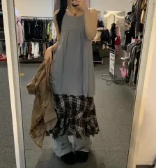 アボラヴィンテージ 森ガール ベージュ くるみボタン ノースリーブ ONE PIECE