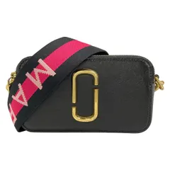 MARC JACOBS(マークジェイコブス) ショルダーバッグ ザ スナップショット M0014146 黒×ダークグレー×アイボリー ストラップ着脱可 レザー