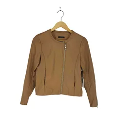 アーバンリサーチ URBAN RESEARCH lamb leather ノーカラー レザージャケット レディース JPN：M 