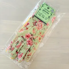 （Z-100-③)【マルチグローブ】UVカット加工　紫外線対策　ガーデニング　手袋　薔薇　ローズ　花柄