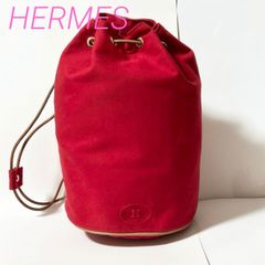 エルメス HERMES ヴェスパ ポーチ 巾着 小物入れ レッド 赤 - メルカリ