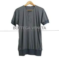 美品 BOTTEGA VENETA ボッテガヴェネタ カットソー Tシャツ ニット ヘンリーネック 半袖 異素材切替 ストレッチ グレー サイズ50 メンズのサムネイル