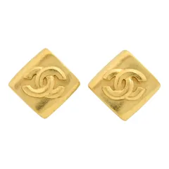 シャネル ココマーク ダイヤ イヤリング スクエア GP ヴィンテージ Aランク ch9537ff