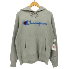 チャンピオン Champion 青単色タグ 復刻 REVERSE WEAVE リバースウィーブ ビッグロゴ 刺繍 プルオーバー パーカー メンズ import：M 