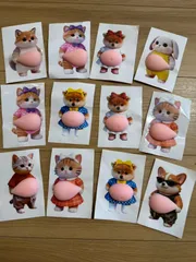 3.おなか ぷにぷに シール ステッカー 12匹セット