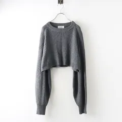 マチャット MACHATT クロップドニット ｜グレー トップス ショート丈 レイヤード 畦編み【2400014896121】のサムネイル