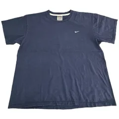 00年代 NIKE ナイキ ワンポイントロゴ 半袖Ｔシャツ スポーツ ネイビー(メンズ L)中古 古着 X9012
