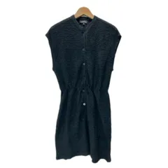 【中古】　A.P.C.　ワンピース　ノースリーブ　ロングカットソー　ノーカラー　レイヤード　ウエストゴム　ミディアム丈　フロントボタン　無地　マニッシュ系　日本製　古着　/2407のサムネイル