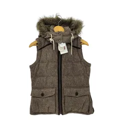 エディーバウアー Eddie Bauer 復刻 フロントジッパー ツイードウール  ダウンベスト メンズ 表記無 のサムネイル