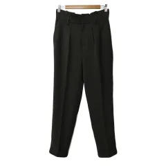 エムケー ミッシェルクラン MK MICHEL KLEIN パンツ テーパード ロング 無地 38 茶 ブラウン