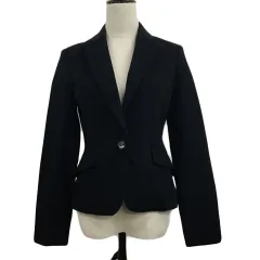 メイソングレイ MAYSON GREY ジャケット テーラード シングル センターベント 無地 ウール カシミヤ混 長袖 2 黒 ブラックのサムネイル