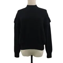 オペークドットクリップ OPAQUE.CLIP FILIVIVI セーター ニット ハイネック プルオーバー 長袖 38 M 黒 ブラック