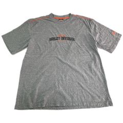 HARLEY DAVIDSON ハーレーダビッドソン 半袖Ｔシャツ 大きいサイズ モーターサイクル グレー(メンズ 2XL)中古 古着 X9022