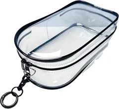 B-magasin 推し活 クリア ケース ぬいポーチ ぬいぐるみ フィギュア 360度 映え 持ち運び 小物 化粧品 (ブラック)